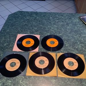 Lot of 5 Charley Pride 45 Records RCA.